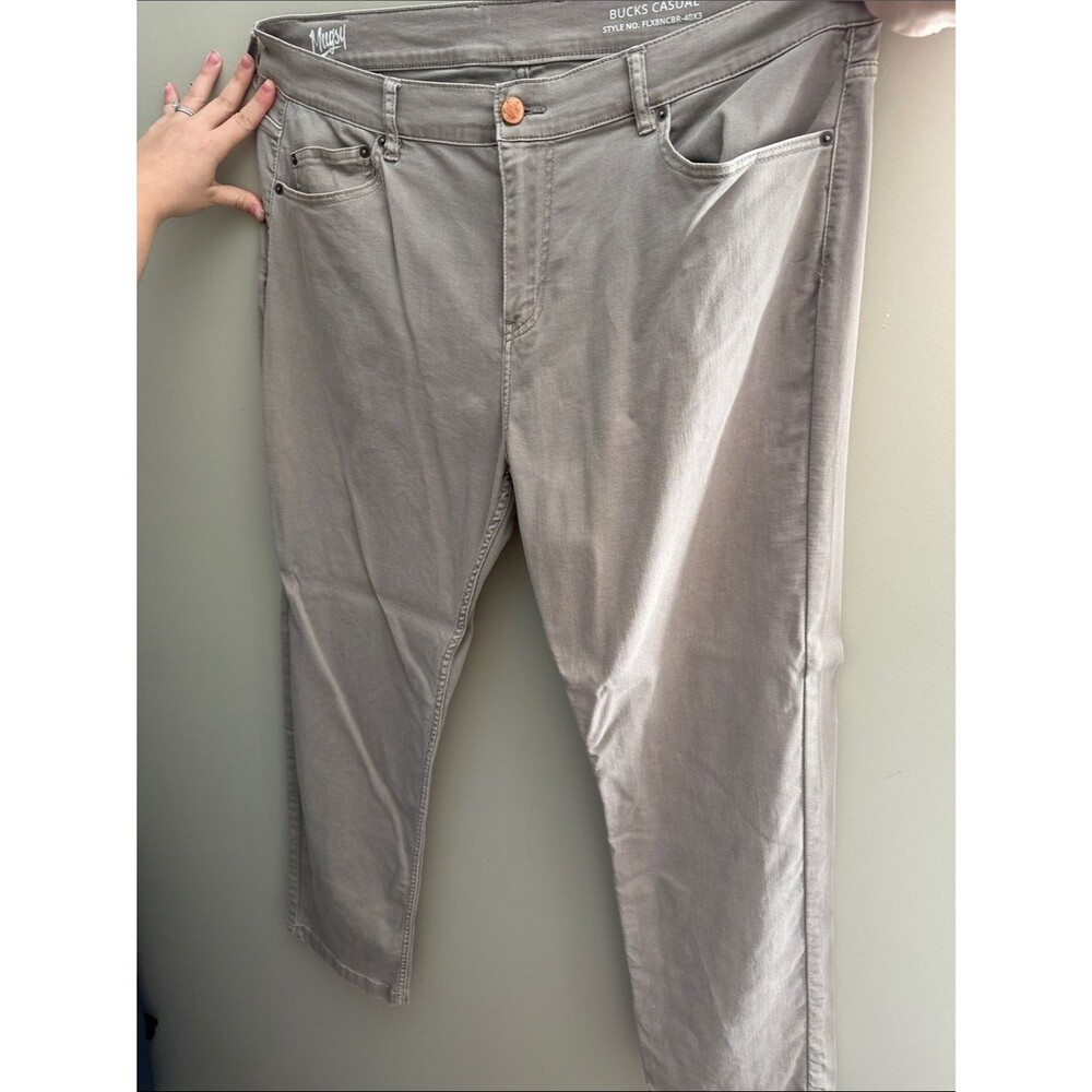 Men's Straight Jeans in Light Taupe by Moxy